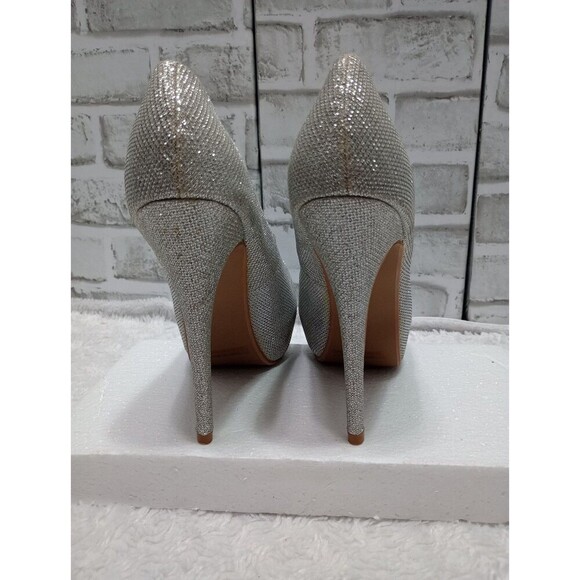 Le Miu Women's Elsa-B Stiletto Heel Shoes Silver  8 - Picture 4 of 15